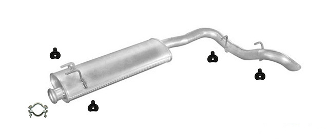 Endschalldämpfer RENAULT MASTER 2 II OPEL MOVANO 2.8 TD DTI Auspuff Endtopf