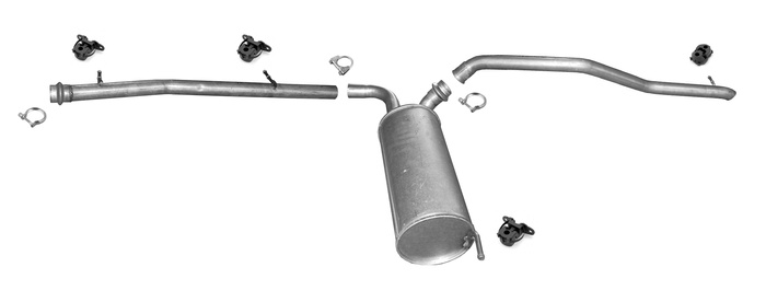 Auspuff für FIAT SCUDO II 2.0 D Multijet LWB für mit DPF Auspuffanlage