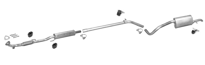 Auspuff VW POLO (9N) 1.2 2005-2009 +Vorschalldämpfer Auspuffanlage