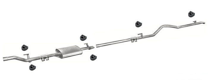 Auspuff MERCEDES SPRINTER 208 211 213 216 CDI XLWB ohne KAT Auspuffanlage