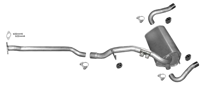 Auspuff für FORD KUGA I 2.0 TDCI Auspuffanlage