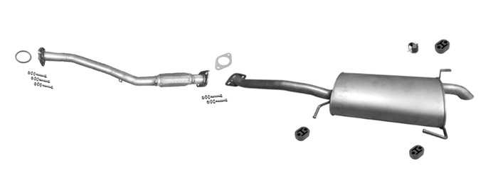 Auspuff für NISSAN PATROL GR (Y61) 3.0 DTI LWB alternative Version Auspuffanlage