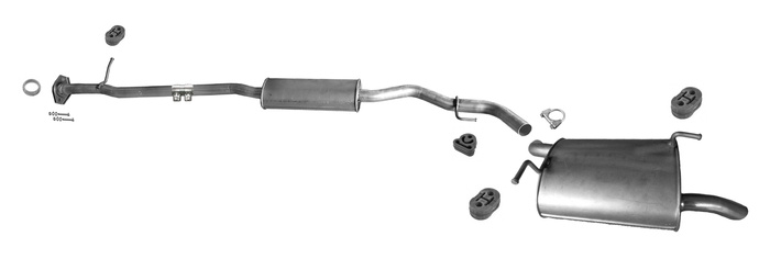 Auspuff für NISSAN X-TRAIL (T31) 2.0 4X4 4X2 103KW 104KW 2007-2013 Auspuffanlage