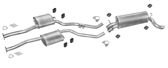 Auspuff für OPEL OMEGA A 2.6 3.0 12V 24V Stufenheck Auspuffanlage