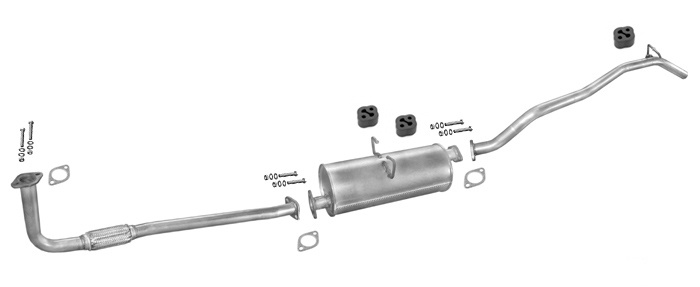 Auspuff KIA K2700 2.7 D Diesel Pritsche / Fahrgestell ab 2002 Auspuffanlage