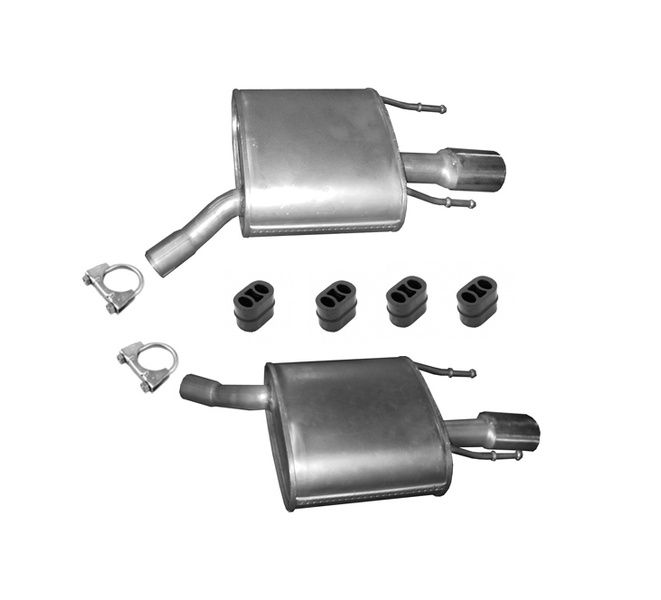 2x Endschalldämpfer für OPEL INSIGNIA A 1.6 TURBO 170 180 PS Auspuff