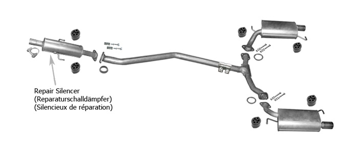 Auspuff für MAZDA 6 (GH) 2.0 und 2.5 MZR ab 2007 +Reparaturrohr Auspuffanlage