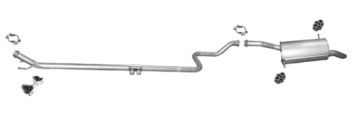 Auspuff CITROEN BERLINGO (B9) PEUGEOT PARTNER II 1.6 HDI 110PS mit DPF 08-10