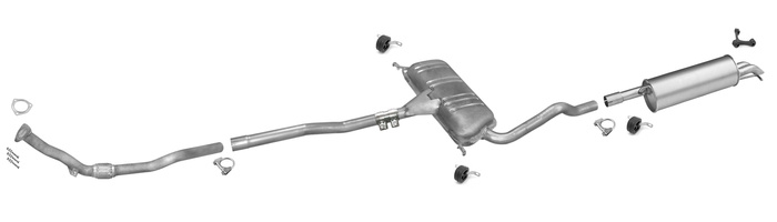 Auspuff für SKODA SUPERB I 1.8 T Schaltgetriebe +Rohr Vorne Auspuffanlage