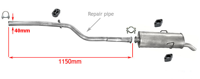 Auspuff CITROEN SAXO 1.0 1.1 50PS 60PS 1996-2004 Auspuffanlage