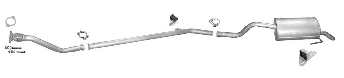 Auspuff RENAULT CLIO II 1.5 dCi 55/57/65PS +Rohr Auspuffanlage