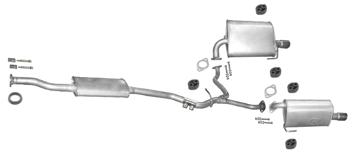 Auspuff SUBARU LEGACY IV 3.0R 24V / OUTBACK III 3.0 24V Auspuffanlage