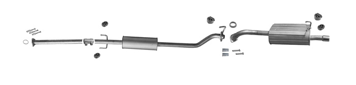 Auspuff für HONDA CR-V MK III 2.0 VTEC 16V 150PS 2WD / 4WD Auspuffanlage