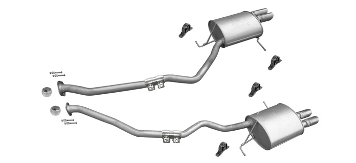 Auspuff für BMW X5 (E53) 4.4 Endschalldämpfer