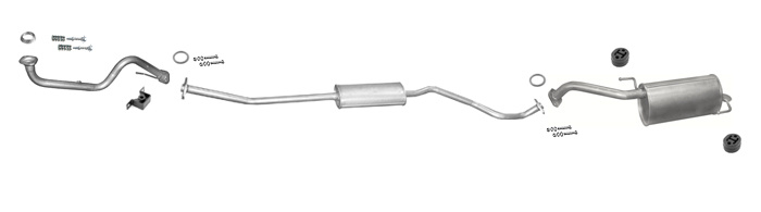 Auspuff für NISSAN NOTE I 1.4 ab Euro 4 04.2009 + Rohr Auspuffanlage