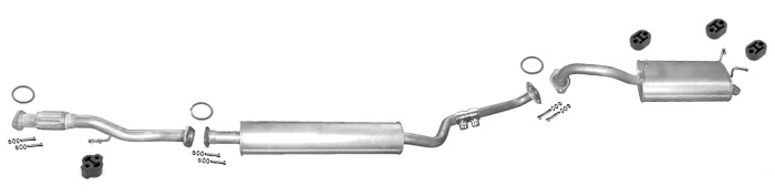 Auspuff NISSAN PRIMERA (P12) 2.2 DCI DI 2001-2007 +Rohr Auspuffanlage