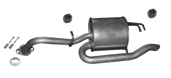 Endschalldämpfer für TOYOTA YARIS 1.5 16V Hybrid Auspuff Endtopf