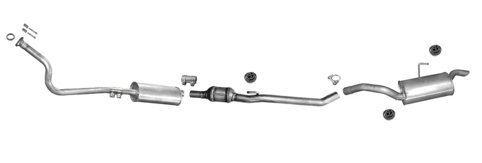 Auspuff + Katalysator + VSD für PEUGEOT EXPERT I 1.9 D 1868CCM WJY SWB