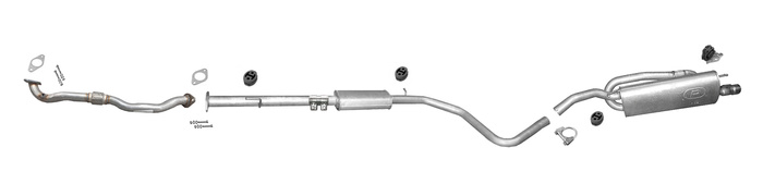 Auspuff +Rohr für FIAT BRAVO II 1.4 T-Jet 120PS 1.4 16V 140PS mit Chrom Endrohr