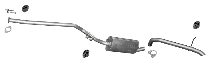 Auspuff FORD TRANSIT & TOURNEO CONNECT 1.8 TDCI DI SWB 2006-10 Auspuffanlage