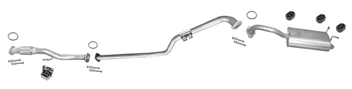 Auspuff für NISSAN PRIMERA (P12) 2.2 DCI DI Ab 06.2004 +Rohr Auspuffanlage