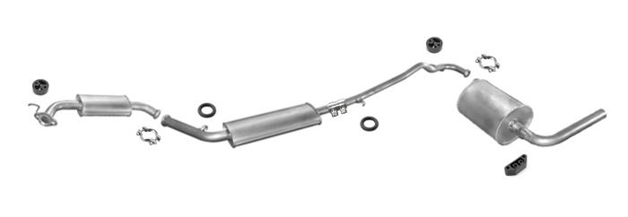 Auspuff RENAULT TRAFIC I 2.1 D 64PS SWB-Kurz Auspuffanlage