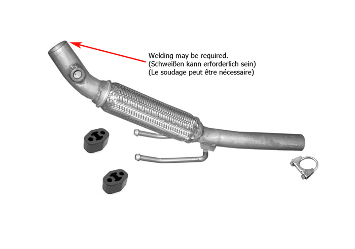 Reparaturrohr für SEAT MII SKODA CITIGO VW UP 1.0i 60/75PS Ab 2011 Auspuff