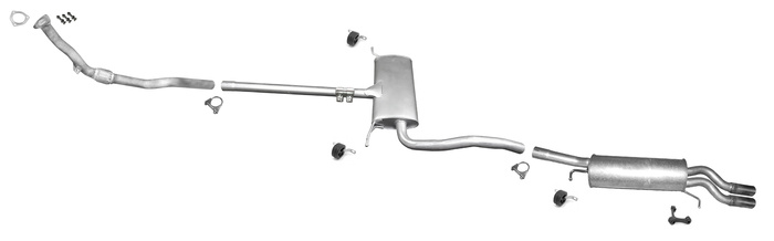 Auspuff für AUDI A6 (C5) 1.8 T 20V Schaltgetriebe 05.2001-2005 Auspuffanlage