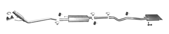 Auspuff für VW TRANSPORTER T5 1.9TDi 84/102PS PRITSCHE LWB Mit DPF Auspuffanlage