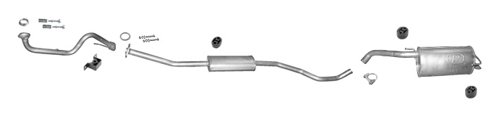 Auspuff für NISSAN MICRA III (K12) 1.2 1.4 Schaltgetriebe+ Rohr Auspuffanlage