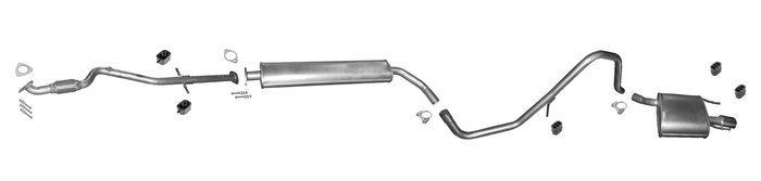 Auspuff für OPEL INSIGNIA A 1.8 Schrägheck/Stufenheck +Rohr +CHROM Auspuffanlage