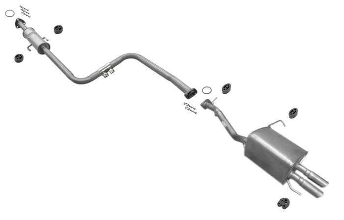 Auspuff für HONDA PRELUDE MK IV 2.0 2.3 16V Auspuffanlage