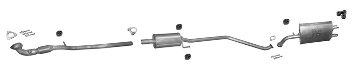 Auspuff für CHEVROLET SPARK 1.0 1.2 ab 2010 +Rohr Auspuffanlage