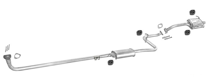 Auspuff DAIHATSU CHARADE 1.0 02.1987-04.1993 Auspuffanlage