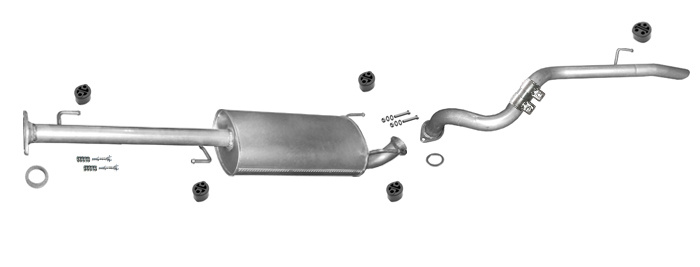 Auspuff für TOYOTA LAND CRUISER (J12) 3.0 TD-4D 5-Türen Auspuffanlage