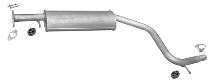 Mittelschalldämpfer für FORD MONDEO III TURNIER 1.8 16V 110 125 PS Auspuff