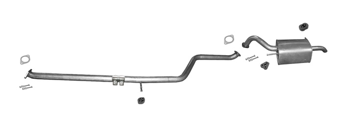 Auspuff für KIA CARENS IV 1.7 CRDi 2013-2016 Auspuffanlage