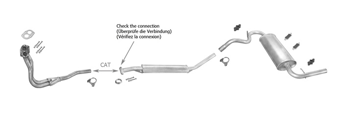 Auspuff +Rohr für LADA NIVA (2121) 1700 1.7 auch 4x4 1996-09.2009 Auspuffanlage