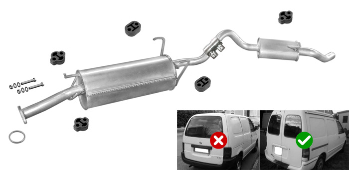 Endschalldämpfer NISSAN SERENA & VANETTE 2.3 CARGO Diesel 1994-2003 Auspuff