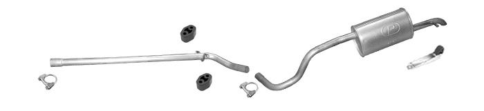 Auspuff SKODA ROOMSTER 1.2 12V 2007-2009 Auspuffanlage