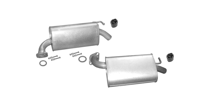 2x Endschalldämpfer für MAZDA 6 (GH, GY) 2.0 2.3 16V 2002-2008 Auspuff