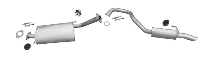 Auspuff für NISSAN PATROL (Y61) GR II 2.8 3.0 TD TDiC DTi 3-Türen Auspuffanlage