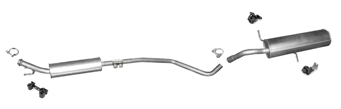Auspuff für CITROEN C4 I II DS4 PEUGEOT 308 3008 1.2 THP 1.6 VTi Auspuffanlage