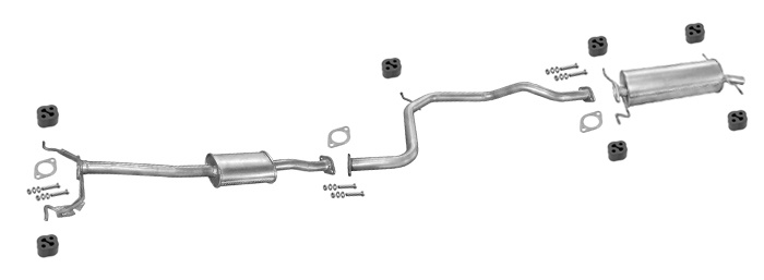 Auspuff MAZDA 626 III (GD) 2.0 8V 90PS 1990-1991 Auspuffanlage