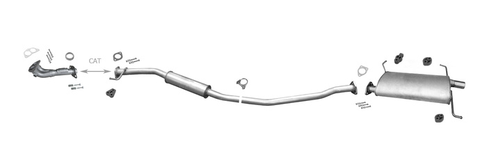 Auspuff +Rohr für MITSUBISHI GRANDIS 2.4 MIVEC 2004-2011 Auspuffanlage