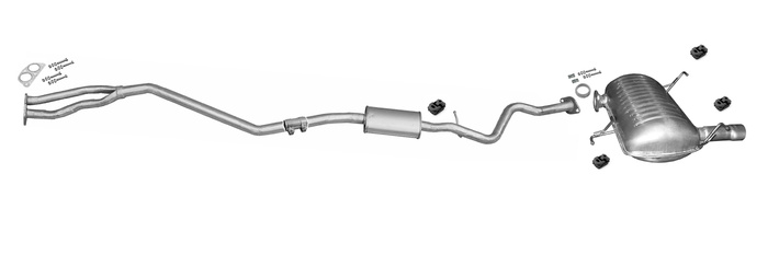 Auspuff für BMW 3 E90 E91 320 i 320 si 2.0 16V Auspuffanlage