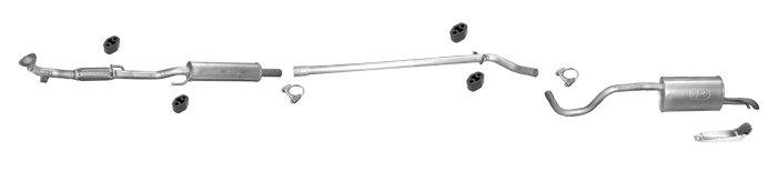 Auspuff SKODA ROOMSTER 1.2 12V 2007-2009 +VSD Auspuffanlage