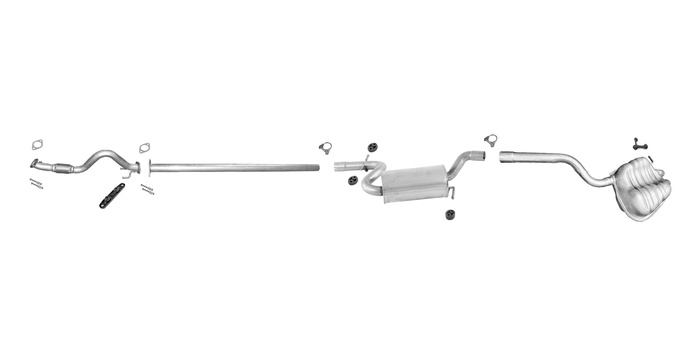 Auspuff für VW GOLF 5 & JETTA 3 1.4 TSi Kombi Stufenheck 2006-2010 Auspuffanlage