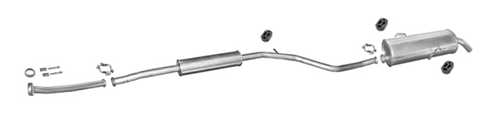 Auspuff für PEUGEOT 206 1.6 ab 2005 +Rohr Auspuffanlage