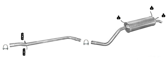 Auspuff RENAULT MEGANE I & SCENIC 1.9 D 64PS Auspuffanlage